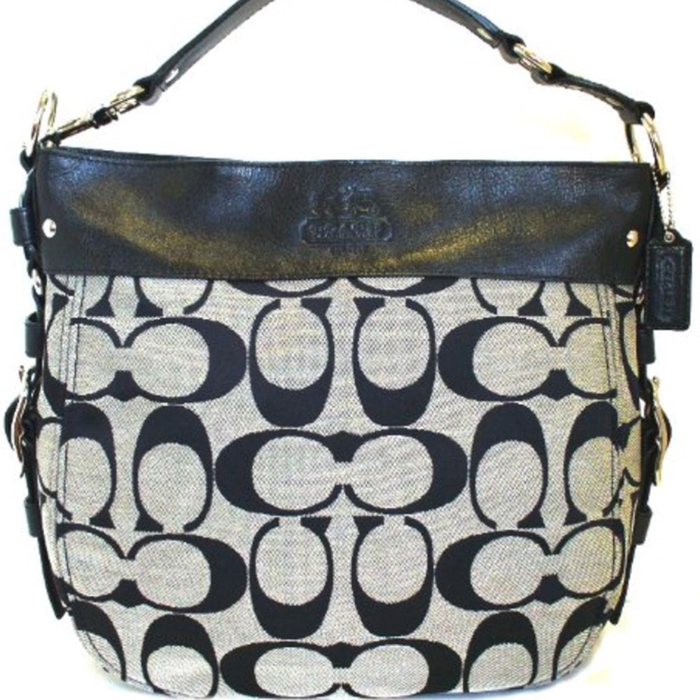 Authentic Coach Zoe large in black and white